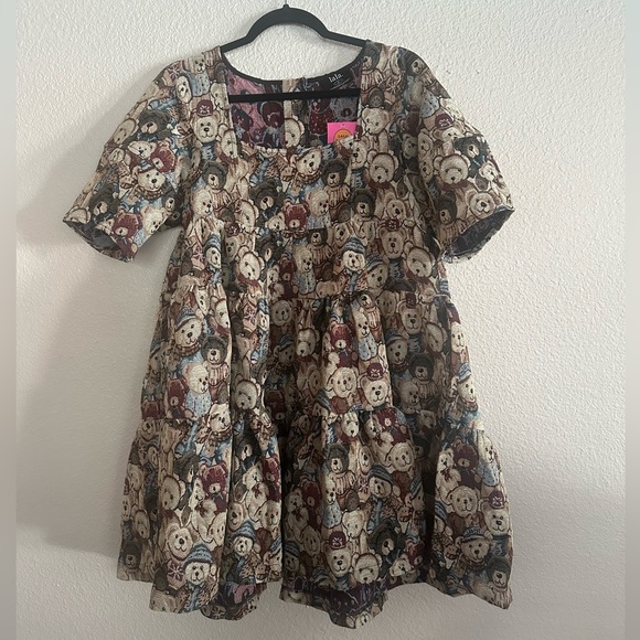 Dressed in LALA Dresses & Skirts - Dressed in Lala Sweetie Baby Jacquard Mini Dress in Teddy Bears - NWT